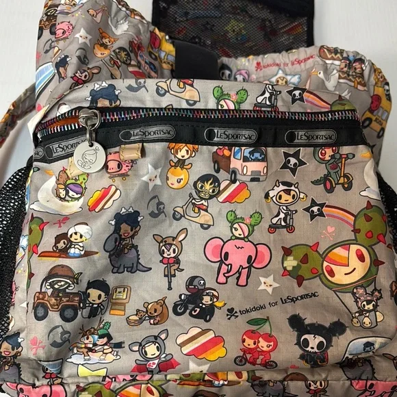 LeSportsac Tokidoki Collaboration Rucksack Colorful Character Print Backpack - Picture 9 of 16